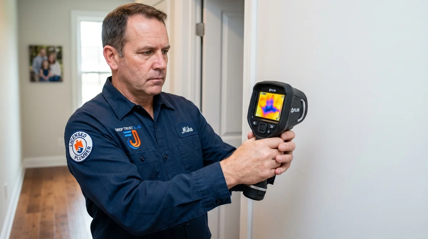 Thermal imaging leak detection by Johns Plumbing LLC in Minden